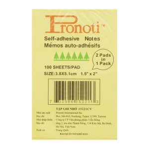 Giấy note vàng 1,5x2 Pronoti 3,8cmx5cm