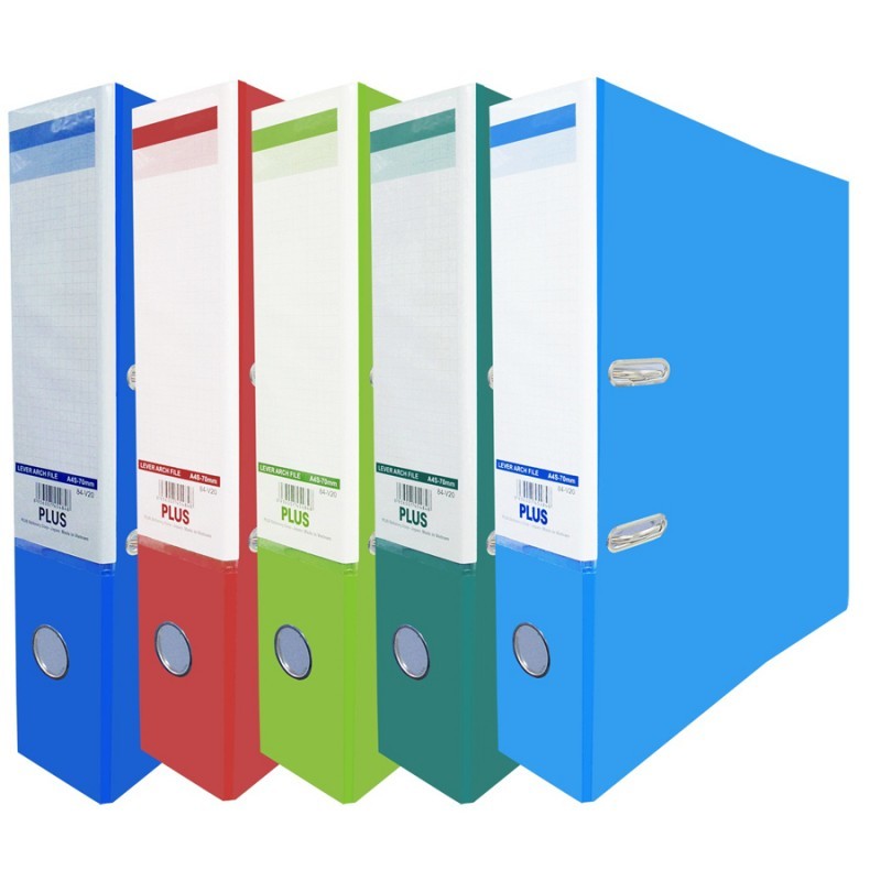 Bìa còng Plus A4-F4 7cm 1 mặt si